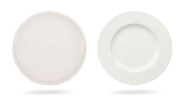 zwei Teller, in Qualität Premium Porcelain und Premium Bone Porcelain