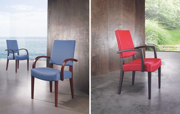 unser Klassiker unter den Armlehnstühlen, mit klaren Linien und exzellentem Sitzkomfort